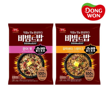 [동원] 비빔드밥 문어톳솥밥 420g 2개 + 비빔드밥 갈릭버터 스테이크 솥밥 420g 1개