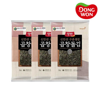[동원] 구운생김 곱창돌김 (5매) x 9봉 (3X3)