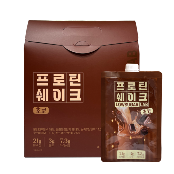 [로우슈가랩] 프로틴 쉐이크 초코맛 45g x 7포