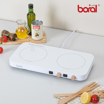 [보랄] 2구 와이드 인덕션 (화이트) BR-118TWD