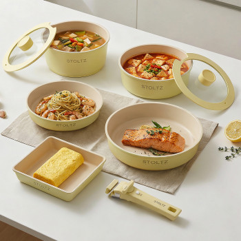 [슈톨츠 STOLTZ] 레몬머랭 멀티 IH 쿡웨어 8P