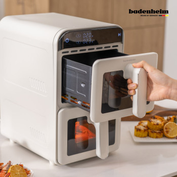 [바덴하임] 듀얼셰프 바스켓 에어프라이어 11L(화이트) KOR-DAF2509W