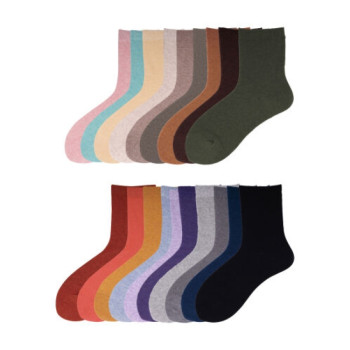 [피토] 무지 기본 중목 양말 5족 (색상랜덤발송)  DB-001