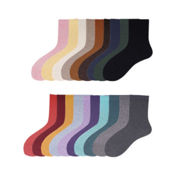 [피토] 베이직 골지 양말 5족 (색상랜덤발송) DB-002