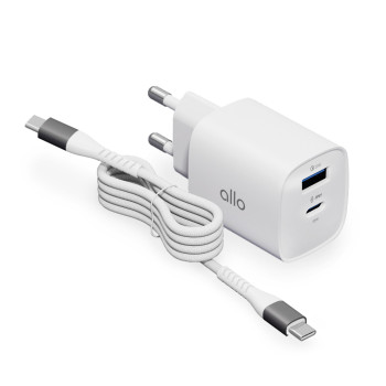 [알로코리아] 45W 라이트 GaN 2포트 초고속 충전기 UC245GPD