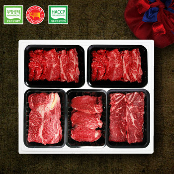 (1+등급) [무항생제 한우선물세트] VIP 한우지애(韓牛至愛) 선물세트 1.5kg~2.5kg