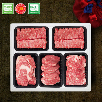 (1++등급) [무항생제 한우선물세트] VVIP 한우지애(韓牛至愛) 선물세트 2kg~2.5kg