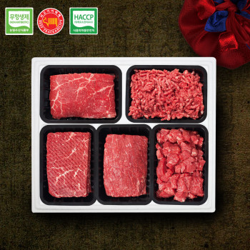 (1등급) [무항생제 한우선물세트] 한우지애 명절선물세트 1.5kg~2.5kg