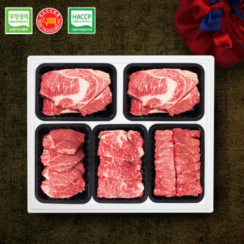 (1등급) [무항생제 한우선물세트] 한우지애 명품선물세트 1.5kg~2.5kg