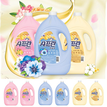샤프란 아로마 섬유유연제 3.1L 용기 X 4개 소프트코튼/바닐라핑크/프레쉬아로마