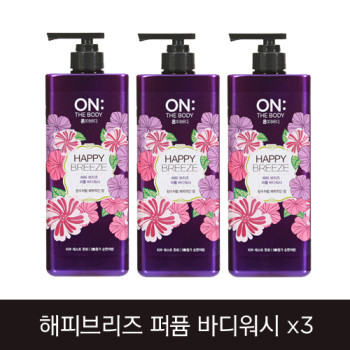온더바디 퍼퓸 해피 바디워시 900g X 3개