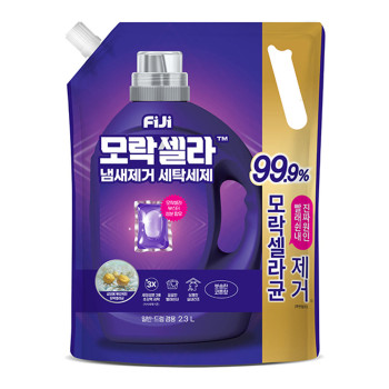 피지 모락셀라 냄새제거 액체세제 일반드럼 겸용 코튼향 리필 2.3L