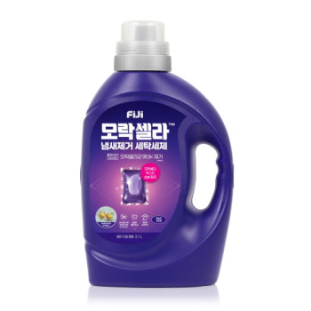 피지 모락셀라 냄새제거 액체세제 일반드럼 겸용 코튼향 용기 2.1L