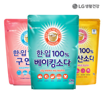 한입 베이킹소다 2kg + 과탄산소다 1kg + 구연산1kg
