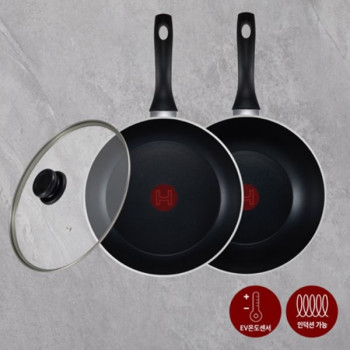 [해피콜] 센팬 IH 3종 프라이팬세트(28cm+28cm궁중+28cm유리뚜껑)