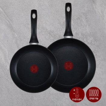 [해피콜] 센팬 IH 2종 D프라이팬세트(24cm+28cm)