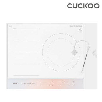 [쿠쿠] 미식 컬렉션 셰프스틱 프리존 3구 인덕션레인지 화이트(오로라핑크) CIR-GP301FAP