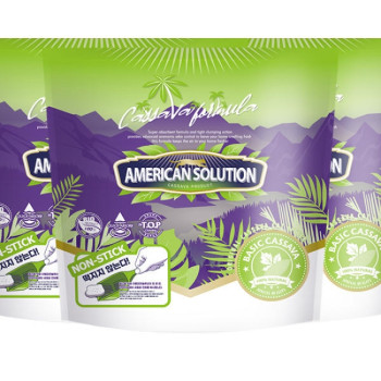 아메리칸솔루션 고양이 모래 베이직 굵은입자 카사바 4.55kg 3봉/6봉