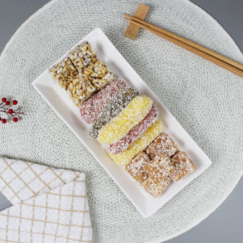 충남 예산 삽다리한과 수제 옛날과자 440g (사색유과160g+사과약과180g+흑미강정100g)