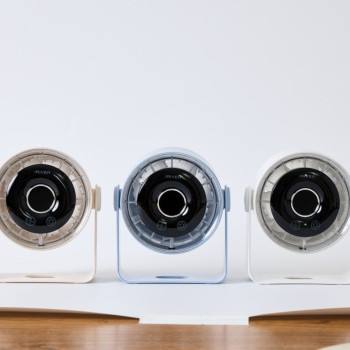 [아이리버 정품] 스톰 저소음 터보 LED 무드등 미니 책상 캠핑 사무실 탁상용 감성 선풍기