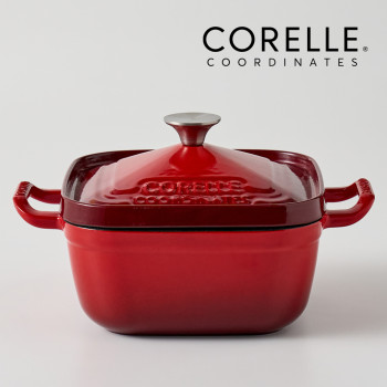 [코렐] 코디네이츠 무쇠 스칼렛 레드 17cm 사각냄비