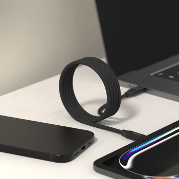 [내셔널지오그래픽] 마그네틱 USB C to C 케이블 2M(블랙)
