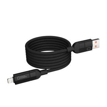 [내셔널지오그래픽] 마그네틱 USB 4 in 1 케이블 1.2M(블랙)