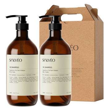 [솔브이오] 퍼퓸 샴푸 화이트머스크 1000ml + 퍼퓸 샴푸 베이비파우더 1000ml 선물포장set