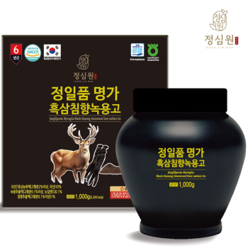 [정심원B] 정일품 명가 흑삼침향녹용고 1kg(쇼핑백 포함)