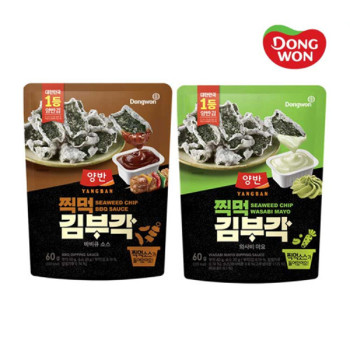 [동원] 양반 찍먹 김부각 바비큐소스 60g 2개+와사비마요 60g 2개
