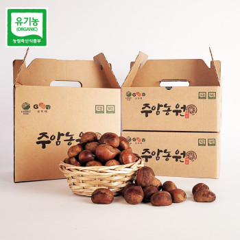 부여농부의 유기농 밤 선물세트 2kg / 4kg 유기농밤 산밤 약밤 부여알밤 부여밤
