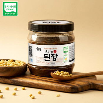 정읍농부의 유기농 된장 500g / 1kg 3년숙성 집된장 한식된장 유기가공식품인증