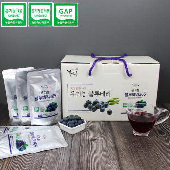 홍성농부의 국내산 유기농 블루베리 착즙 (90mlx15팩 / 30팩)