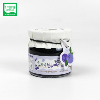 홍성 농부의 국내산 유기농 블루베리 콩포트 140g / 국내산 유기농블루베리 60% / 블루베리잼