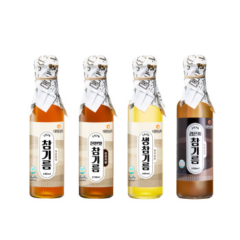 55년전통 대현상회 저온압착 참기름 들기름 생들기름 180ml / HACCP 인증 백년가게
