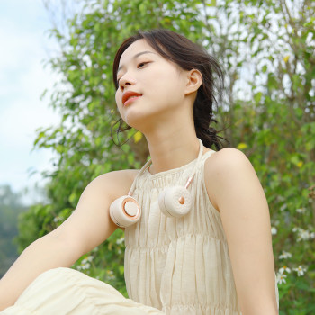 [소싱] 데이지 넥밴드 선풍기 베이지