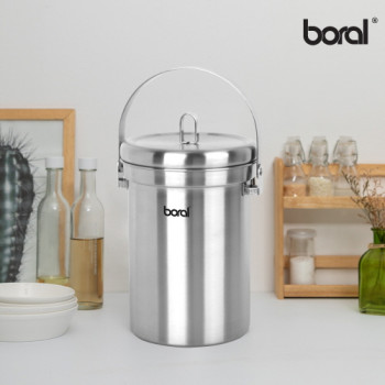 [보랄] 스테인레스 음식물 쓰레기통 3L BR-300L