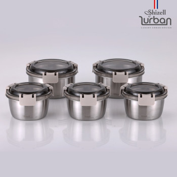 [쉬젤] 러반 슈퍼 클린찬통 원형 5종세트 (350ml3EA+600ml2EA)