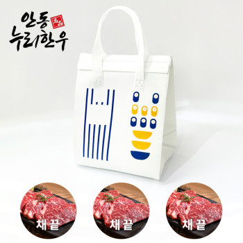 [안동누리한우] 웰빙저지방 한우스테이크 2호 (3인세트) 600g 면세