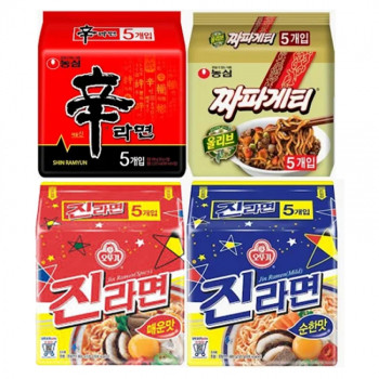 인기라면 특가 멀티팩 신라면 (5개입)+진라면 매운맛 (5개입)+진라면 순한맛 (5개입)+짜파게티 (5개입)