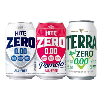 하이트제로 3종혼합 무알콜음료 350ML x 24개 하이트제로+포멜로+테라 (안전한 박스포장)