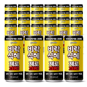 팔도 비락식혜 슬림 제로(캔) 238ML x 24개 (안전한 박스포장)
