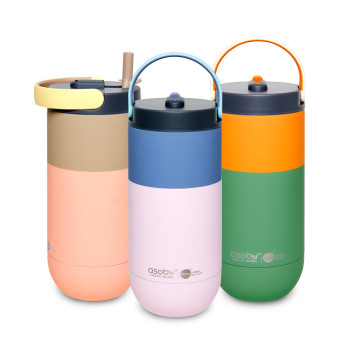 아소부 세라믹 스텐 진공 보온보냉 텀블러 900ml 오르빗 파스텔