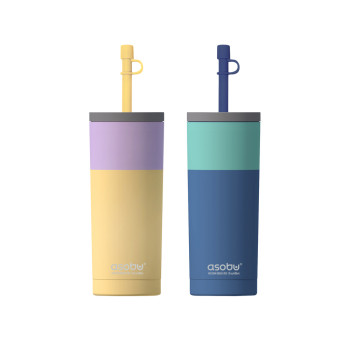 아소부 스텐 진공 보온보냉 텀블러 600ml 슈퍼브시피 파스텔