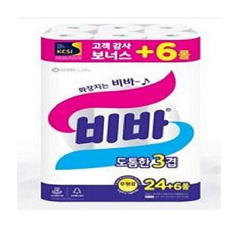 유한킴벌리 비바 순수 도톰한 화장지 24+6롤