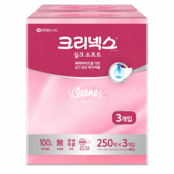 크리넥스 실크소프트 각티슈 250매x3입