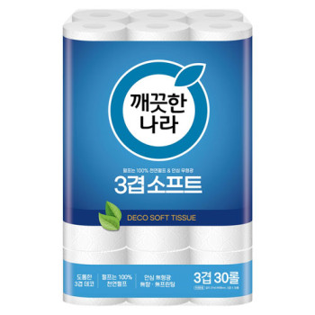 깨끗한나라 소프트 3겹데코 27m 30롤