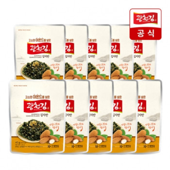 [광천김] 아몬드를 첨가한 김자반 (40gX10봉)