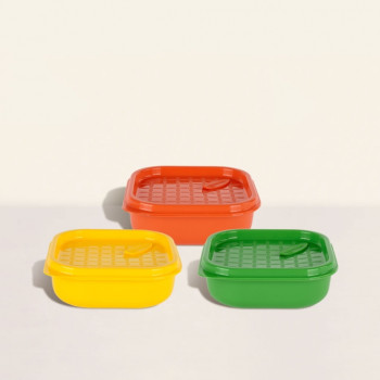 [실리만] 뉴트로 삶아쓰는 실리콘 용기 310ml (2P) WSK7227 (색상 택1) ★