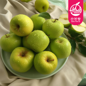 [산천향] 안동사과 26년산 햇 세척 아오리 (가정용) 2kg/3kg5kg